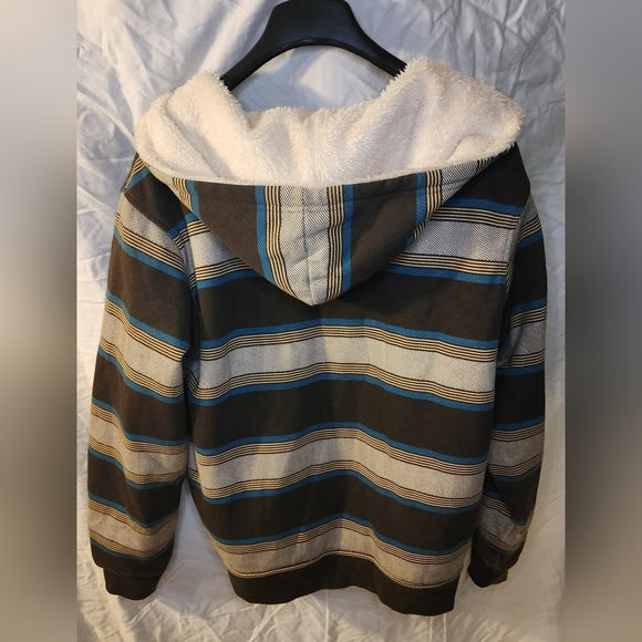 No Boundaries Faux Fur lined Hoodie sweatshirt Medium jacket - Picture 3 of 4